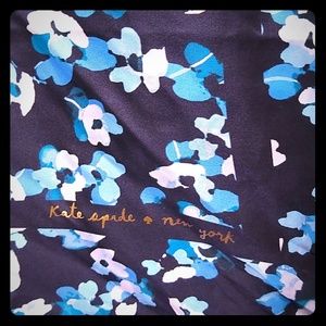 Kate Spade of NY deep blue floral scarf
